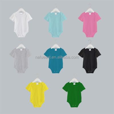 China Great for free shipping sublimation baby romper blank envelope neck short sleeves for sublimation print for sale