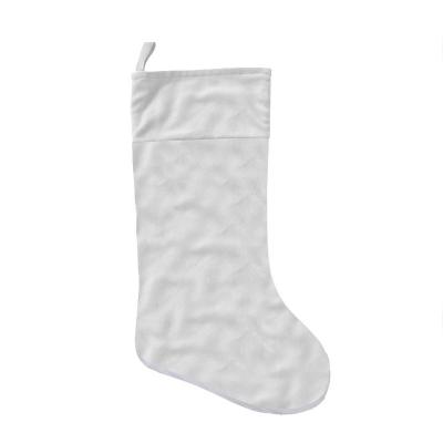 China Sublimation Super Soft Free Shipping Blank Santa Sock 46x27cm for sale