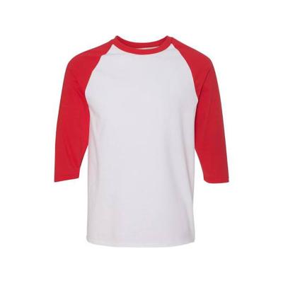 China China Manufacturer Red Middle Sleeves Baseball T-shirt Anti-pilling Men For Mens Clothing Printing for sale