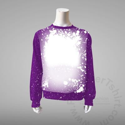 China Wholesale Youth 10-18Y Faux Bleach Design Anti-Shrink Crewneck Sweatshirt Sublimation Design for sale