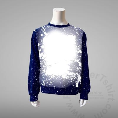 China 3XL-5XL Anti-Shrink Plus Size Faux Bleach Design Sublimation Crewneck Sweatshirt Wholesale for sale