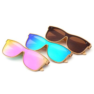 China Square DL glass logo newcomer classic custom wood polarized bamboo sunglasses gafas de sol hot unisex 2022 mirror glass for sale