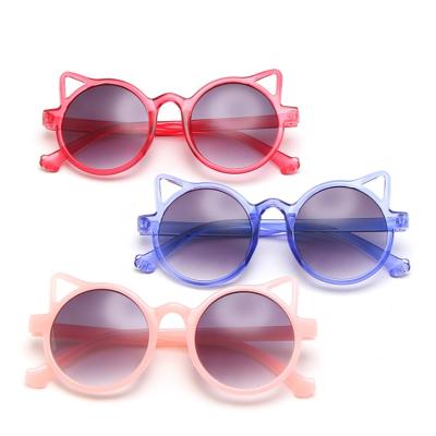 China Fashion DL Sunglasses DLK61030 Glass Cat Ear Shape Shades for Kids Girls Children Cute Sun Glass Animals Shape Sunglasses 2021 for sale