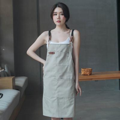 China SANITAIRE Green Nylon Half Korean Mechanic Ladies Suede Apron Coffee Tpu for sale