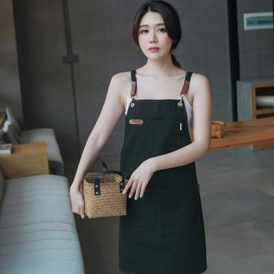 China Japanese Sanitary Advance Price Lace Workshop Leather Purple Canvas Beautician Bar Apron for sale