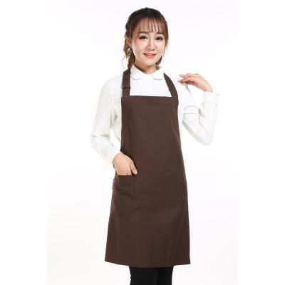 China SANITARY Neck Fit Cotton Canvas Custom Cooking Apron With Pocket for sale