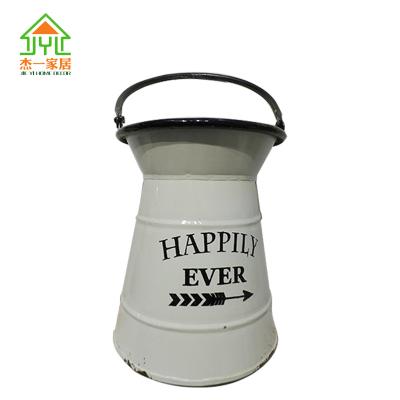 China Garden decoration metal water dropping unique design morden style flower pot vase ceramic plant pots for indoor planters and home decoration for sale