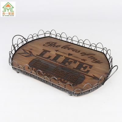 China Root Craft Wooden Serving Dish, Hot Sale Tray Decoration Custom Size for sale