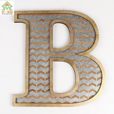 China New Nice Design China Wooden Letter B Brown Wall Hanging for sale