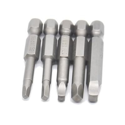 China Steel 50 Mm Material SQ0 SQ1 SQ2 SQ3 Square S2 Bit Magnetic Impact Screwdriver Bit for sale