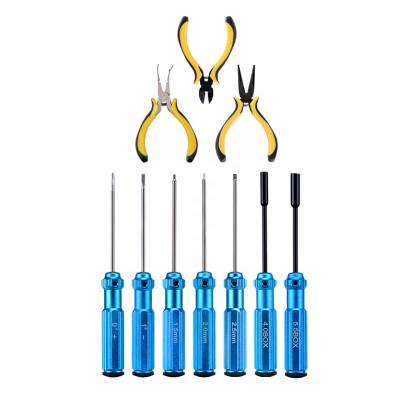 China Rc Screwdriver 10 in 1 Precision RC Screwdriver Tool Kit for RC Helicopter Flat Car Assembly Model Kits for sale