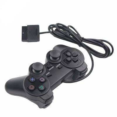 China Black Cable Joystick Gamepad For PS2 Dual Vibration Controller PS2 Extension Cable For Playstation 2 PS2 Controller Dual Shock Gamepad Controller for sale