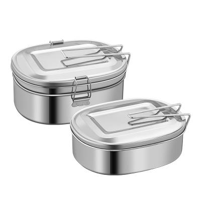 China Wholesale Stainless Steel 201 Freshness Preservation Rectangular Multi Layer Bento Adult Lunch Box With Air Lock for sale