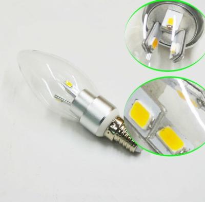 China Dimmable LED Candle Energy Saving Light Bulbs Clear / Milky Cover for sale