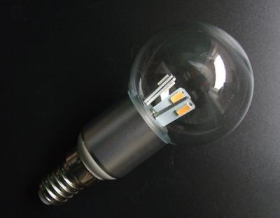 China Warm White LED Candle Light Bulbs E12 / E14 Aluminium And Glass for sale