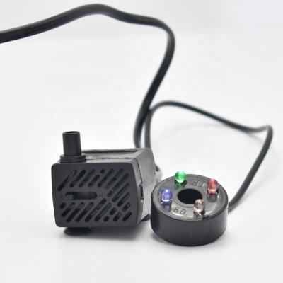 China Low Price Viable Hot Selling Small Aquarium Water Pump , Submersible Pump Pond With Australian Plug Four LED Lights for sale