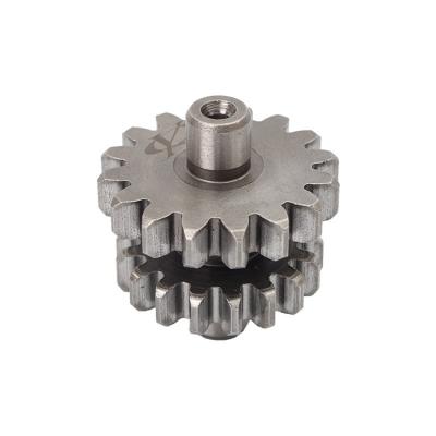 China Hard Motorcycle Parts Manufacturing 20CrMnTi Motorcycle Parts CG200 Double Shaft Gear for sale