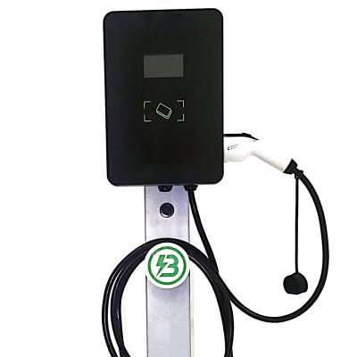 China ABS+PC Cheetech Type - 2 32a Ev Charger Wallbox 7kw Wall Mounted Type A RCD Ev Charging Station for sale