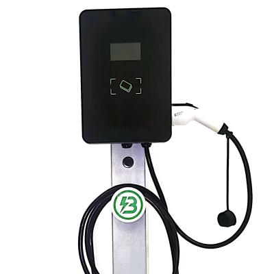 China ABS+PC Cheetech Single Phase 16a 32a 3.5kw 7kw 11kw 22kw Home Type - 2 ev Charging Station On The Wall for sale