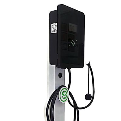 China ABS+PC Cheetech EV Charger 32A 7KW Ev Wallbox Universal Type - 2 Type 1 Wall Mounted Charging Station for sale