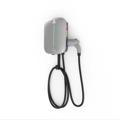 China ABS+PC Electric Vehicle Charging Station Wallbox 7kw 32A Smart Electric Car EV Fast Charger Station for sale