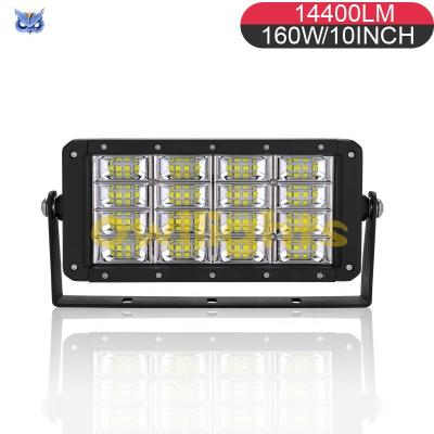 China 2019 Best Price 10inch 160W Rectangle LED New Car Parts Work 12V 24V 4WD 4x4 LED Car Light Light For SUV ATV 10 inch for sale