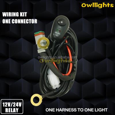 China 40A or 60A Universal Wiring Harness Kit Fog Light Driving Light with Fuse Switch Relay, Heavy Duty for sale