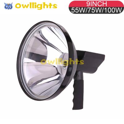 China Exterior Auto Parts 75w 100w 9inch 240mm HID Xenon Chasing Spotlight 100w HID Handheld Spotlight For Chasing OL6240S for sale