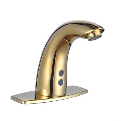 China Thermostatic Faucets Infrared Sink Hands Touchless Automatic Faucet Sensor Free Cold Water Saving Inductive Electric Basin Faucet Mixer for sale