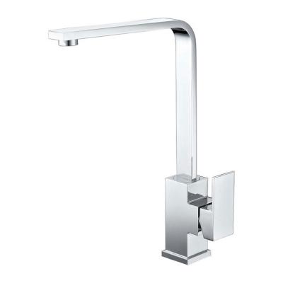 China Hot Water Single Handle Faucet Safe Coupling Cheap Ridge Flexible Sink Mixer Tap Lead Free Square Kitchen Faucet & Cold for sale