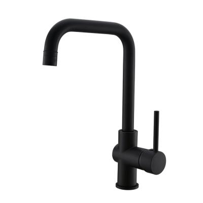 China Themostatic Faucets Luxury Flexible Single Handle Hole 304 Stainless Steel Faucets Single Black Kitchen Faucet For Sink for sale