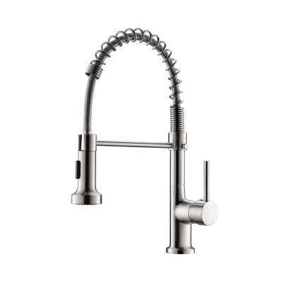 China Pull Out Spray 360 Swivel Chain Stainless Steel Spring Sink Mixer Tap Water Tap Pull Out Kitchen Faucets With Pull Down Sprayer for sale