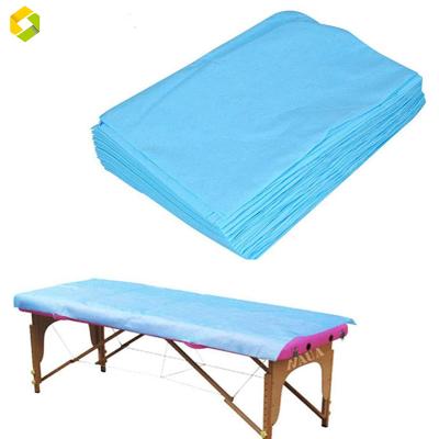 China smms disposable disposable smms cosmetics SPA BLANKET white non woven disposable sheet roll spa for sale