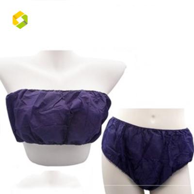 China Handmade disposable bras and factory breathable disposable bra panties for sale