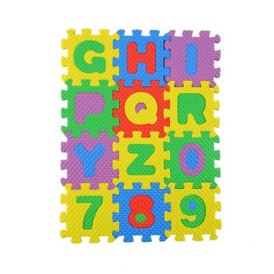 China 36pcs Colorful Kid Educational Slot Puzzle Common Toy A-Z Alphabet Letters Numeral Foam Mat Game Pad Approx 5 x 5 cm x 0.7cm for sale