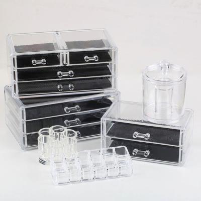 China High Quality Acrylic Cosmetic Organizer Makeup Case Nail Polish Storage Lipstick Storage Case Jewelry Storage Case for sale