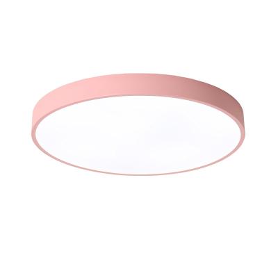 China The Modern Led Ceiling Lamp Outdoor Mounted Round Lead Glass Ceiling Lamps Round Black Living Room Bedroom Light Corridor Balcony Light for sale