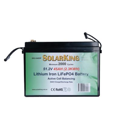 China toys/home appliances/consumer electronics/golf carts 51.2v 45ah lithium lifepo4 ion waterproof car battery for marine boat rv and solar for sale