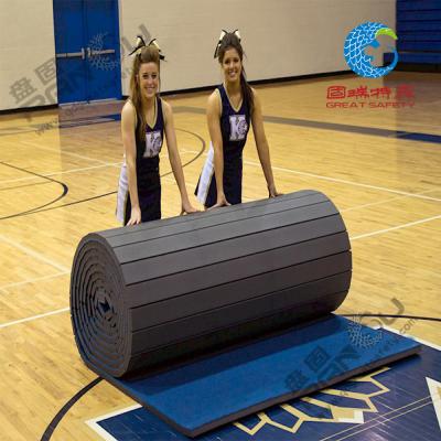 China High Quality Non-Toxic Foam 2.5cm Gymnastics XPE Roll-Out Cheerleerding Mat for sale