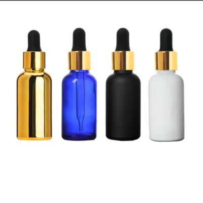 China 5ML 10ML 15ML 20ML 30ML 50ML 100ML Gold Cap Cosmetic Custom Round Perfume Essential Oil Refillable Dropper Bottle For Body Oil for sale