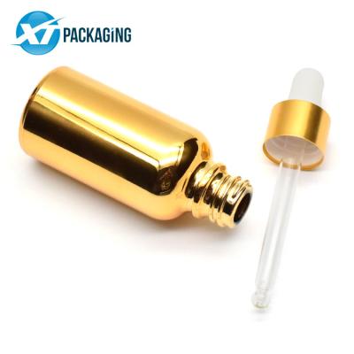 China Personal Care Airless Gold Spray Cosmetic Bottles Face Luxury Cosmetic Skin Care Travel Pump Lotion Bottle Glass Bottle for sale