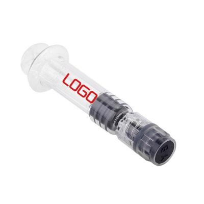 China Luer Lock 1ml Luer Lock Glass Syringe Pre Filled Escala New Line Essential Oil Metal Glass Plunger Syringe Custom Logo Syringe for sale