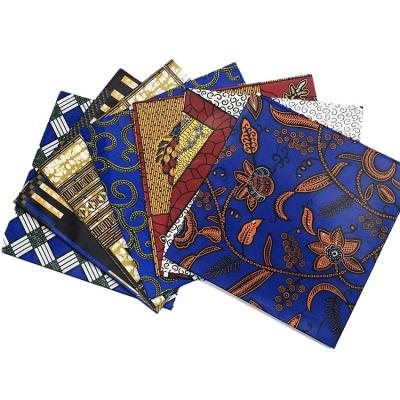 China High Quality Custom African Fabric Fat Quarters Organic Wax Print Fabric Hollandais Wax 6 Yards for sale