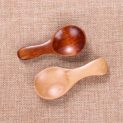 China Wooden Tea Small Mini Sugar Spoon Salt Wood Spoons Coffee Condiment Scoop Flatware Viable Cooking Tools Kitchen Instruments for sale