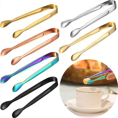 China Viable Stainless Steel Ice Tong Bread Food BBQ Clip BBQ Clip Ice Clamp Tool Bar Kitchen Accessories Wholesale for sale