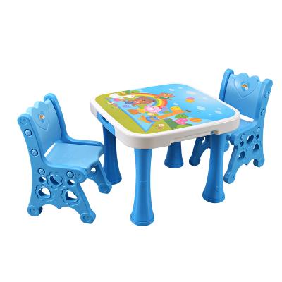 China Cheap plastic bedroom furniture baby table plastic fashion kids dining table and chairs S-001 for sale