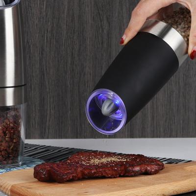 China Ring Viable Stainless Steel ABS SUS Brand Plastic Case Induced Pepper Mill Electric Pepper Grinder for sale