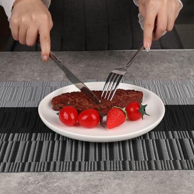 China Viable Hot Selling Double Side PVC Place Mats Thermal Clipable Resistance Wear Proof Rectangle Place Mats For Dining Table for sale