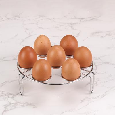 China Hot Selling Viable Egg Steaming Tray Durable Metal Egg Steaming Rack Steaming Rack With Handle for sale