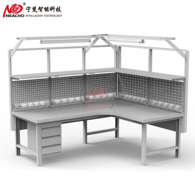 China EUROPEAN Hot Selling Cheap Fixed Height Double Cabinet ESD Workbench for sale